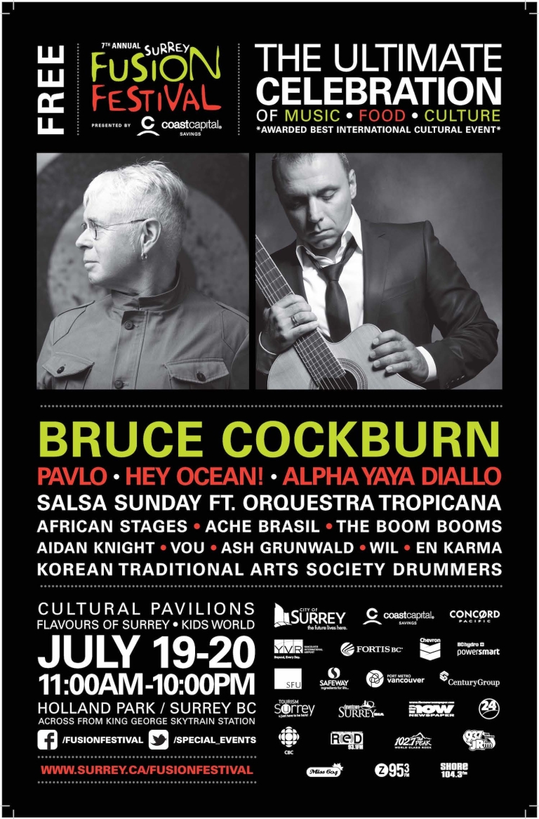 2014 Fusion Festival Poster - Featuring Bruce Cockburn