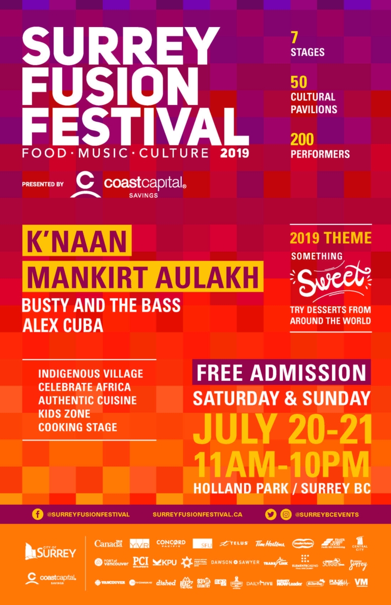 2019 Fusion Festival Poster - Featuring K'NAAN and Mankirt Aulakh