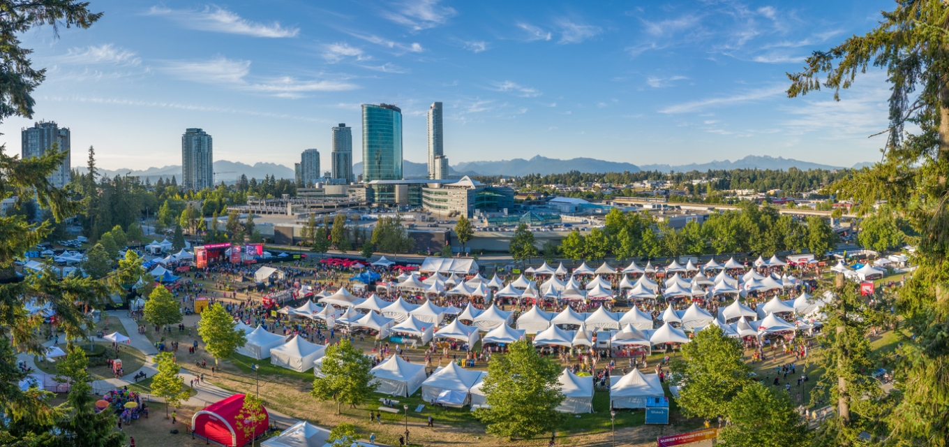 aerial shot of Surrey Fusion Festival 2019